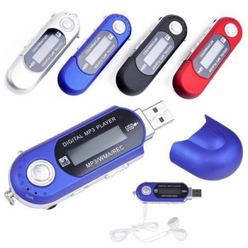 USB MP3 Player Φορητή συσκευή αναπαραγωγής μουσικής Ψηφιακή οθόνη LCD 4G Αποθήκευση Ραδιόφωνο FM Πολυλειτουργικό MP3 Music Player USB Stick K1KF