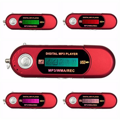 USB MP3 Player Φορητή συσκευή αναπαραγωγής μουσικής Ψηφιακή οθόνη LCD 4G Αποθήκευση Ραδιόφωνο FM Πολυλειτουργικό MP3 Music Player USB Stick K1KF