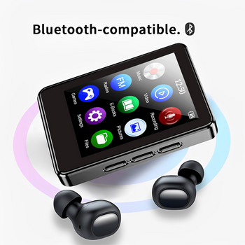 2023 Нов MP3 плейър Bluetooth 4.2 цял екран Walkman преносим спортен HIFI музикален плейър Mp4 видео плейър FM/електронна книга/рекордер Mp3