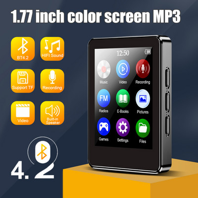 2023 New MP3 Player Bluetooth 4.2 Full Screen Walkman Portable Sport HIFI Music Player Mp4 Video Player FM/E-book/Recorder Mp3