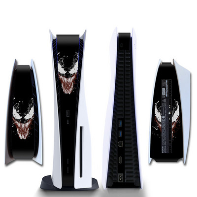 Страничен стикер Marvel Spider Man Venom за Playstation PS5 CQ цифрова конзола средна част Host Lightbar Skin Sticker Decal Vinyl