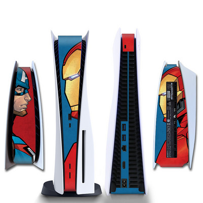 Marvel Spider Man Venom sānu uzlīme Playstation PS5 CQ digitālajai konsolei vidējās daļas saimniekdatora gaismas joslas ādas uzlīme Vinila uzlīme