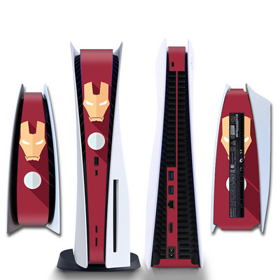 Marvel Spider Man Venom sānu uzlīme Playstation PS5 CQ digitālajai konsolei vidējās daļas saimniekdatora gaismas joslas ādas uzlīme Vinila uzlīme