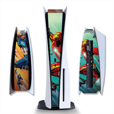 Marvel Spider Man Venom sānu uzlīme Playstation PS5 CQ digitālajai konsolei vidējās daļas saimniekdatora gaismas joslas ādas uzlīme Vinila uzlīme