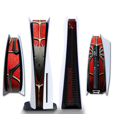 Marvel Spider Man Venom sānu uzlīme Playstation PS5 CQ digitālajai konsolei vidējās daļas saimniekdatora gaismas joslas ādas uzlīme Vinila uzlīme
