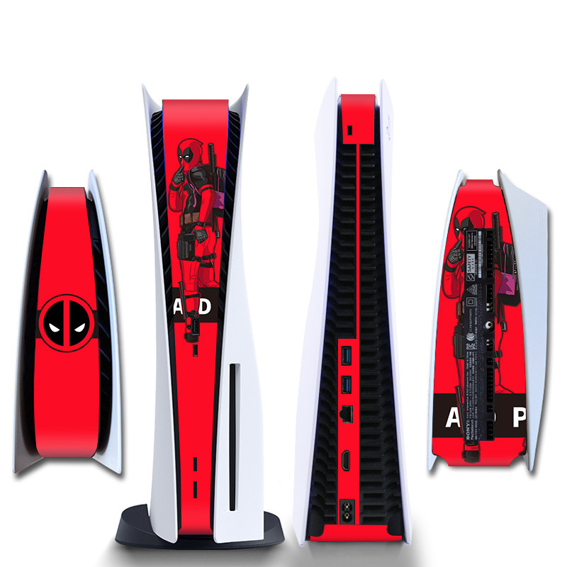 Marvel Spider Man Venom sānu uzlīme Playstation PS5 CQ digitālajai konsolei vidējās daļas saimniekdatora gaismas joslas ādas uzlīme Vinila uzlīme