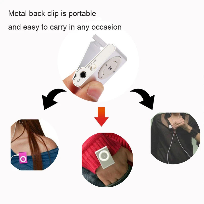 Besplatna dostava CARPRIE Mini Prijenosni Usb Mp3 Player Podrška Micro SD Tf Card 32gb Sport Glazba Mediji mp3 bluetooth radio fm usb