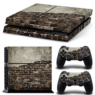 PS4 apvalkam vinila uzlīmes vāciņš Sony Playstation 4 n divi kontrolieri 2 kontrolieri pilns komplekts