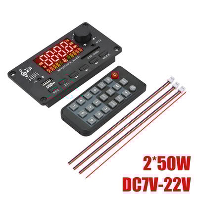 DC 8V-24V 2X60W võimendi MP3 dekoodri tahvel 120W auto MP3 mängija Bluetooth V5.0 USB moodul FM AUX raadio salvestus kõlarile