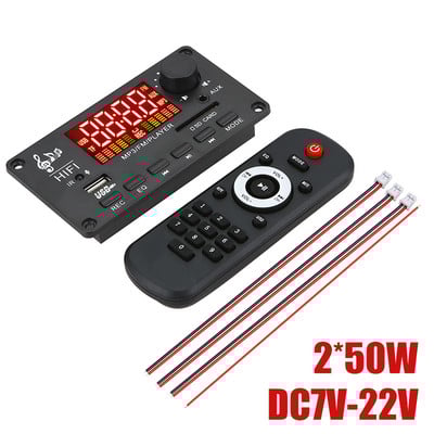 DC 8V-24V 2X60W võimendi MP3 dekoodri tahvel 120W auto MP3 mängija Bluetooth V5.0 USB moodul FM AUX raadio salvestus kõlarile
