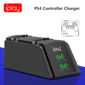 Двойно бързо зарядно за PS4 контролер USB станция за зареждане LED индикатор докинг станция за Sony Playstation4/PS4/PS4 Slim/PS4 Pro