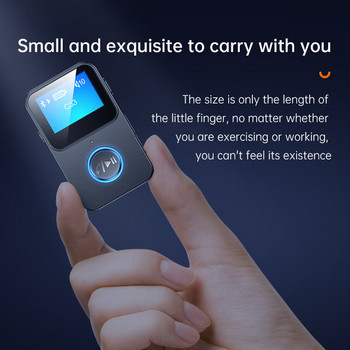Съвместим с Bluetooth 5.0 адаптер за аудио приемник Bluetooth MP3 плейър с екран Поддържа фотография с дистанционно управление