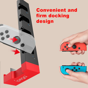 За превключвател OLED Joy Con Controller Charger Dock Stand Stand Holder за Nintendo Switch NS Joy-Con Game Support Charging Dock