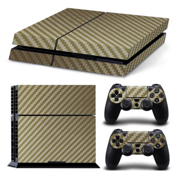 Конзола Carbon Fiber Skin Sticker Wrap Controller Dustproof Vinyl Cover Decal Handle Protective for CASE for shell for PS4