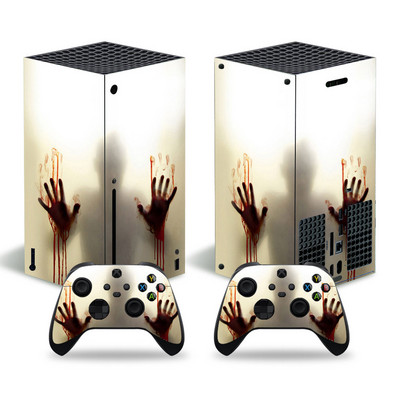 Za Xbox Series X konzolu i 2 kontrolera, naljepnica za kožu, ubojita zaštitna naljepnica, poklopac koji se može skinuti