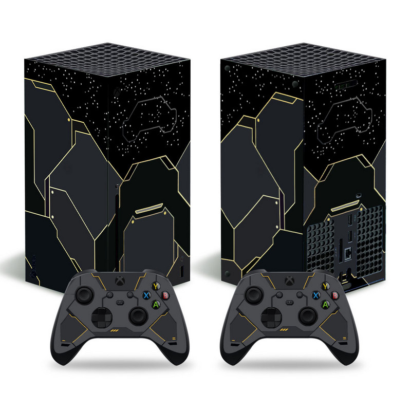 Za Xbox Series X konzolu i 2 kontrolera, naljepnica za kožu, ubojita zaštitna naljepnica, poklopac koji se može skinuti