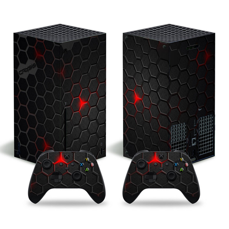 Za Xbox Series X konzolu i 2 kontrolera, naljepnica za kožu, ubojita zaštitna naljepnica, poklopac koji se može skinuti