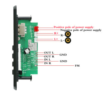 2*25W 50W усилвател MP3 плейър декодер платка 5V-18V Bluetooth 5.0 кола FM радио модул поддръжка TF USB AUX 3.5 WMA плейър декодер