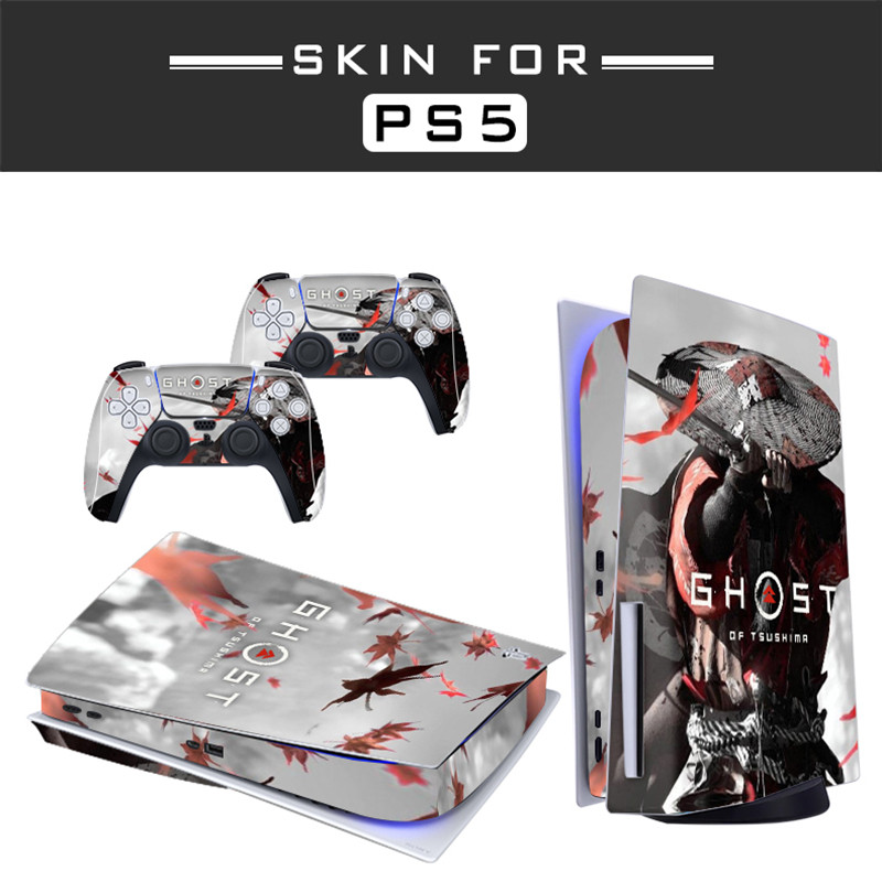 Ghost of Tsushima PS5 Disc Edition Skin naljepnica za PlayStation 5 konzolu i kontrolere PS5 Skin naljepnica Decal Cover