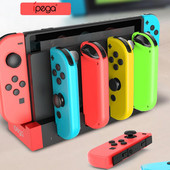PG-9186 töltődokkoló állvány 5 az 1-ben kontroller töltő töltőállomás Nintendo Switch NS Joy-Con játékkonzolhoz kijelzővel
