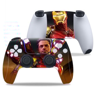 Marvel Venom Iron Man PlayStation5 PS5 spēļu paneļa ādas uzlīmes aizsargvāciņš PS5 kontrolleriem PS5 kursorsviras piederumiem