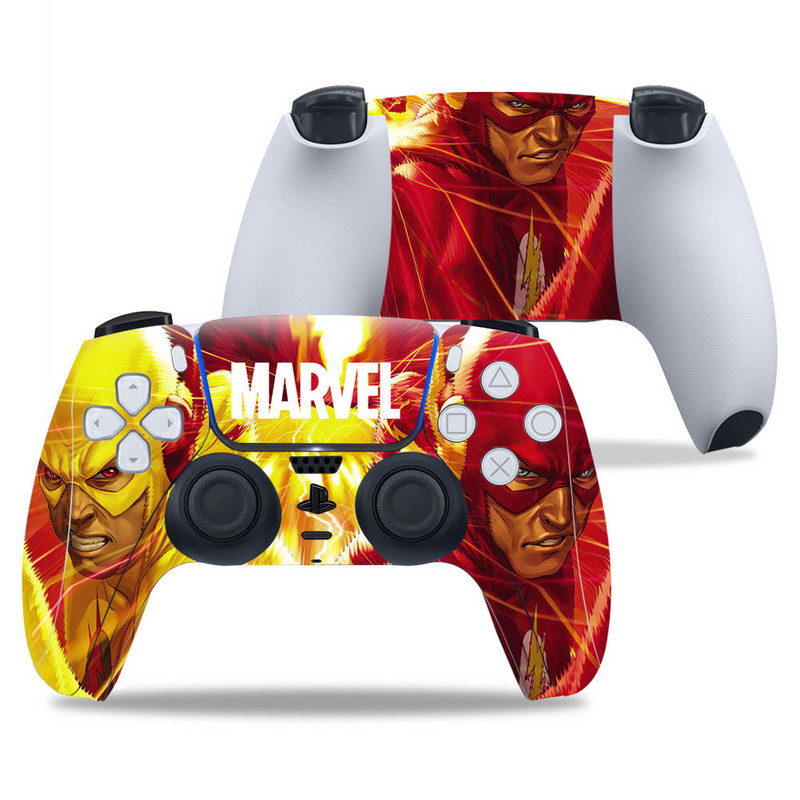 Marvel Venom Iron Man PlayStation5 PS5 spēļu paneļa ādas uzlīmes aizsargvāciņš PS5 kontrolleriem PS5 kursorsviras piederumiem