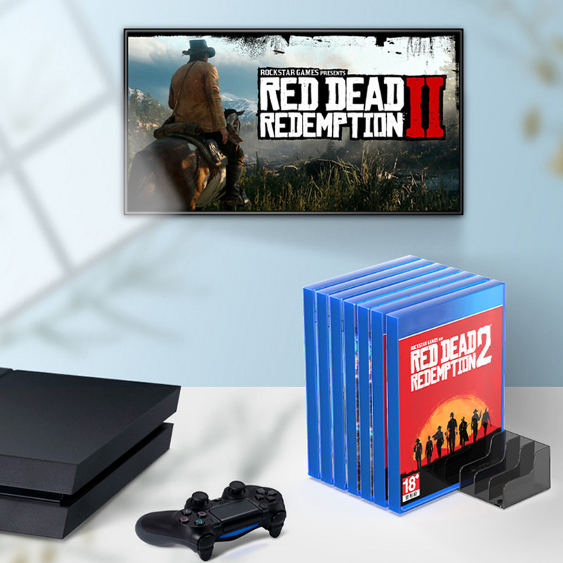 Set od 2 komada za Playstation4 PS4 PS5 CD diskovi s igricama Skladišni stalak Nosač za držač Dodaci za PS4 Slim Pro Kutija s igraćim diskom