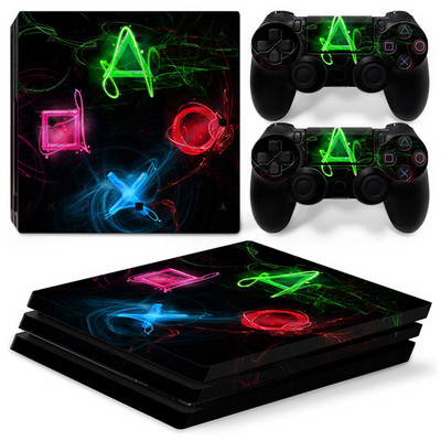 GAMEGENIXX Skin Sticker Geometry Protective Vinyl Decal Cover za PS4 Pro konzolu i 2 kontrolera