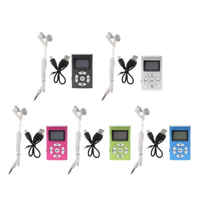 MX-808 Mini USB aliuminio LCD ekranas 32GB Micro SD TF kortelė Skaitmeninės muzikos MP3 grotuvas