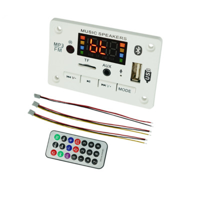 Spalvotas ekranas belaidis automobilinis su Bluetooth suderinamas 5.0 MP3 WMA dekoderio plokštės garso modulis USB TF FM garso radijo modulis MP3 garsiakalbis
