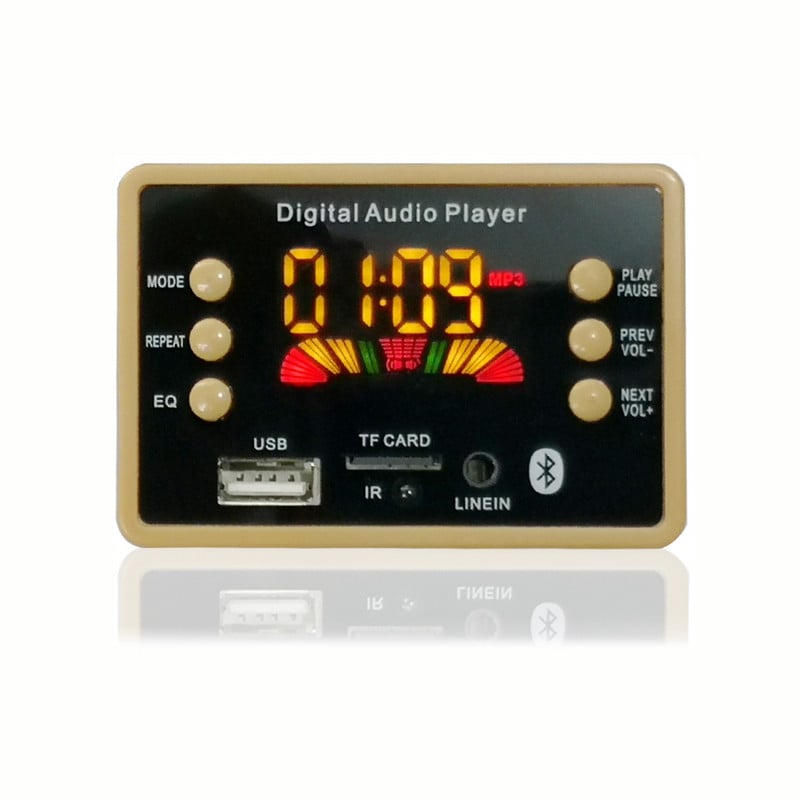 Spalvotas ekranas belaidis automobilinis su Bluetooth suderinamas 5.0 MP3 WMA dekoderio plokštės garso modulis USB TF FM garso radijo modulis MP3 garsiakalbis