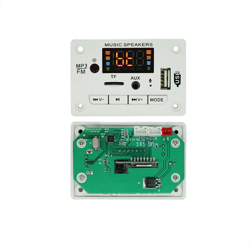 Spalvotas ekranas belaidis automobilinis su Bluetooth suderinamas 5.0 MP3 WMA dekoderio plokštės garso modulis USB TF FM garso radijo modulis MP3 garsiakalbis