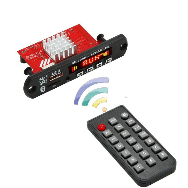 DC 7V-24V 2*60W pojačalo MP3 dekoder ploča 120W MP3 player Bluetooth V5.0 USB modul FM AUX radio snimanje za zvučnik