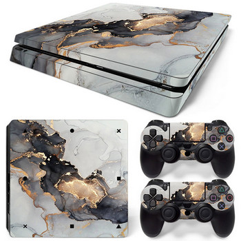 Για PS4 Slim Console και 2 Controllers Skin Sticker PS4 Geometry Design Αφαιρούμενο κάλυμμα PVC βινυλίου