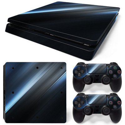 За PS4 Slim Console и 2 контролера Стикер на кожата PS4 Геометричен дизайн Подвижен капак PVC Винил