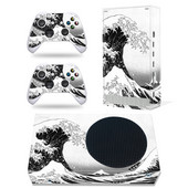 GAMEGENIXX Skin Sticker Waves eltávolítható borító PVC vinyl Xbox Series S konzolhoz és 2 kontrollerhez