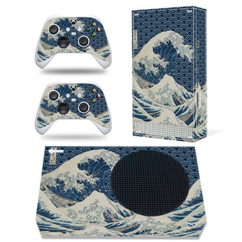 GAMEGENIXX Skin Sticker Waves Подвижен капак PVC Vinyl за конзола Xbox Series S и 2 контролера