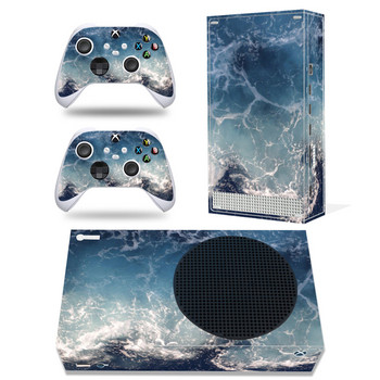 GAMEGENIXX Skin Sticker Waves Подвижен капак PVC Vinyl за конзола Xbox Series S и 2 контролера