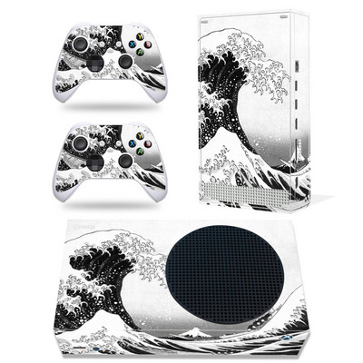 GAMEGENIXX Skin Sticker Waves eltávolítható borító PVC vinyl Xbox Series S konzolhoz és 2 kontrollerhez