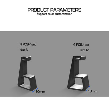 Βάση στήριξης οριζόντιας έκδοσης 4 τμχ για κονσόλα παιχνιδιών PS4 Ανύψωση ποδιών βάσης για αξεσουάρ PlayStation4 Slim Pro για PS4