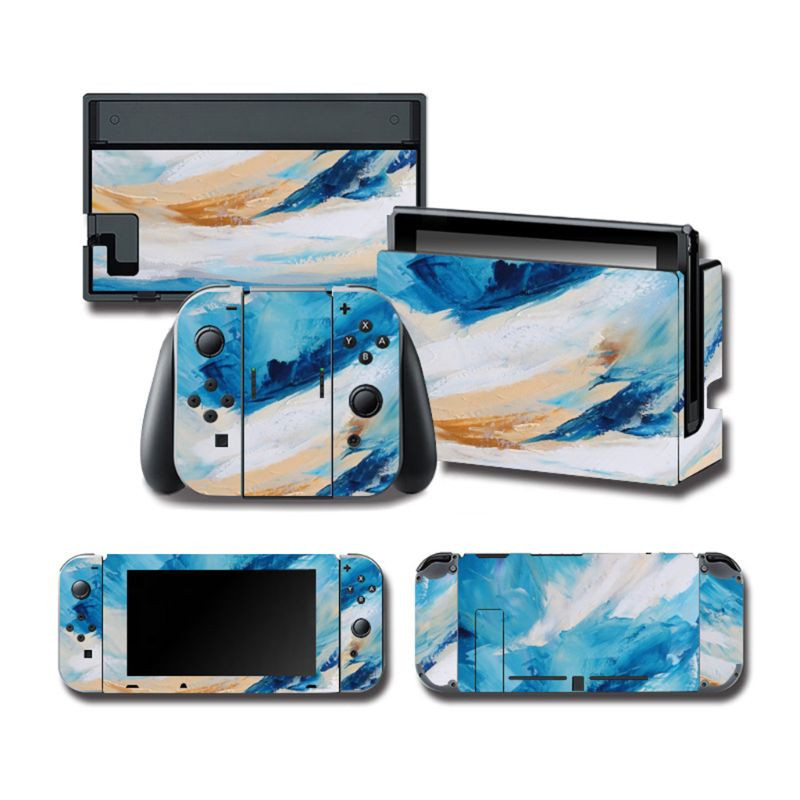Zaštitna navlaka za cijelo tijelo Skin Šarene naljepnice Umjetničke naljepnice za NS Switch igraću konzolu Joy-Con Controller Decor 1 set