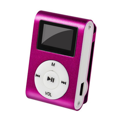 5 spalvų Hifi mini USB klipas MP3 grotuvas LCD ekrano palaikymas 32GB Micro SD TF kortelė CardSlick Stilingas dizainas Sport Compact Hot #BL5