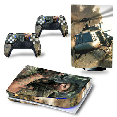 PS5 ketta jaoks Call of Duty PVC nahakleebis Vinüülkleebis Kleebise kaanekonsooli DualSense kontrollerite tolmukindel kaitsekleebis