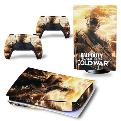 PS5 ketta jaoks Call of Duty PVC nahakleebis Vinüülkleebis Kleebise kaanekonsooli DualSense kontrollerite tolmukindel kaitsekleebis