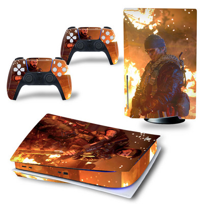 PS5 ketta jaoks Call of Duty PVC nahakleebis Vinüülkleebis Kleebise kaanekonsooli DualSense kontrollerite tolmukindel kaitsekleebis