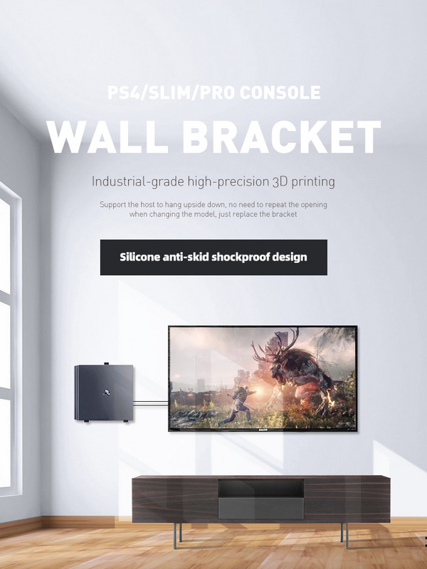 DATA FROG sienas stiprinājums PS4 universālajai konsolei Host Rack glabāšanas stiprinājuma kronšteina turētājs PS4 Pro/ PS4 Slim piederumiem 2022