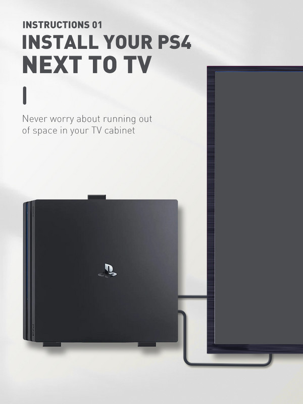 DATA FROG sienas stiprinājums PS4 universālajai konsolei Host Rack glabāšanas stiprinājuma kronšteina turētājs PS4 Pro/ PS4 Slim piederumiem 2022