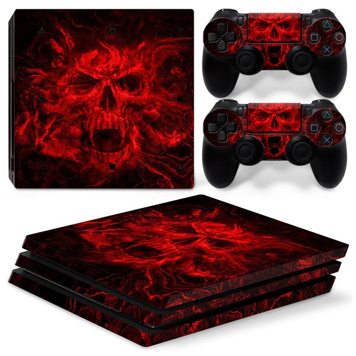 koponya kialakítás PS4 PRO konzolhoz és kontrollerekhez matricák PS4 pro-hoz bőrmatrica PS4 pro-hoz Vinyl matrica