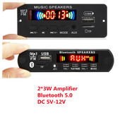 12V autós USB MP3 lejátszó Bluetooth 5.0 MP3 dekóder dekódoló tábla modul WMA WAV TF kártyahely / USB / FM távirányító modul