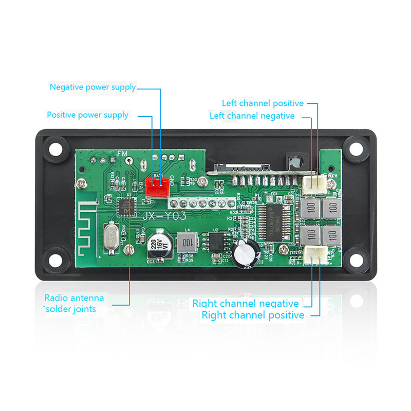 Placă de decodor stereo 2 *60W MP3/WAV/WMA/APE/FLAC Placă de decodor pentru radio auto Suport USB TF Radio FM DC8V-24V Difuzor auto MP3 Player